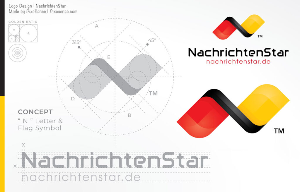 German news website logo design